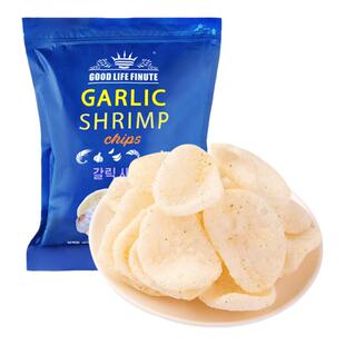 趣莱福FINUTE蒜味虾片240g韩国进口原装超大礼包膨化姆山零食