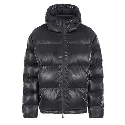 阿玛尼男士连帽棉夹克