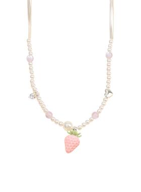 三福休闲珠事莓莓短项链单条 可爱时尚小众清新首饰配饰854956