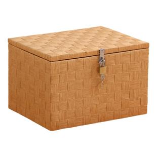 密码收纳盒大容量学生宿舍书本整理箱可上锁零食储物柜带锁收纳箱