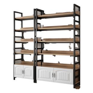 书架置物架落地家用卧室多层收纳架铁艺文件储物架子客厅简易书柜