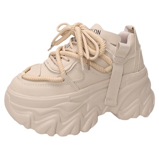 2026春季新款8cm内增高女鞋厚底高跟老爹鞋百搭显脚小运动休闲鞋