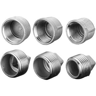 304不锈钢外丝堵头内丝闷头堵帽塞盖自来水管子配件接头4分6分1寸