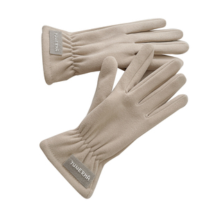 手套女冬季款春秋天德绒加绒厚骑行开车骑车电动车可触屏防风保暖