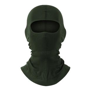 俄罗斯小绿人搭配防尘防雾战术防风骑行军迷户外头套卡其色绿色