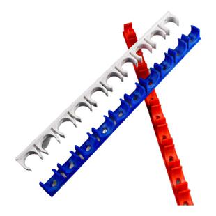 16 20pvc红电工穿线管U型塑料固定水管排卡10位连排 迫码 拼装卡