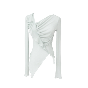 纯若集古典舞蹈服装仙气身韵长袖网纱上衣现代舞蹈形体服练功服