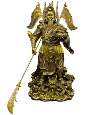 武财神关公铜像摆件佛像大刀