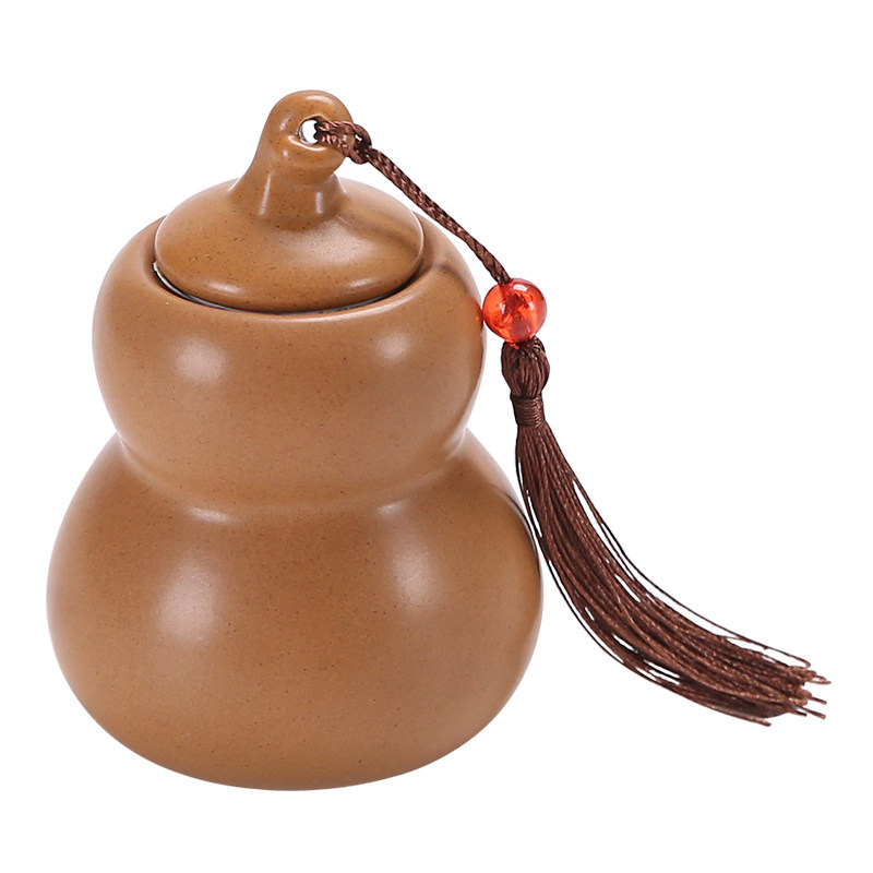 粗陶葫芦茶叶罐密封药丸小号100g
