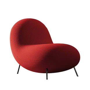 巴巴安乐椅简约腰果椅子懒人沙发单人椅阳台卧室靠背椅休闲沙发椅