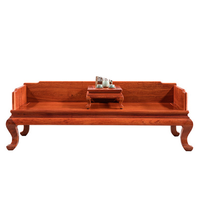 缅甸花梨木罗汉床家用卯榫中式