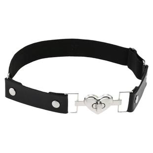 朋克小众轻奢PU皮质腿链身体大腿环桃心爱心弹力吊袜带腿带Y2K