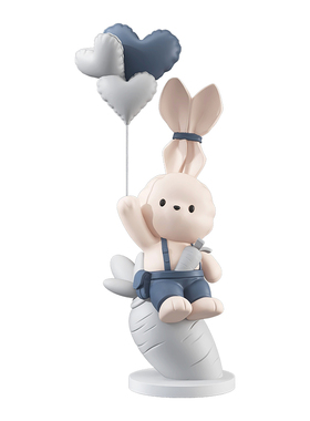 轻奢客厅大型落地兔子新居礼品