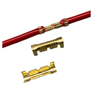 汽车并线接线端子C型线铜鼻一分二软线并线对接纯铜免焊开口铜片