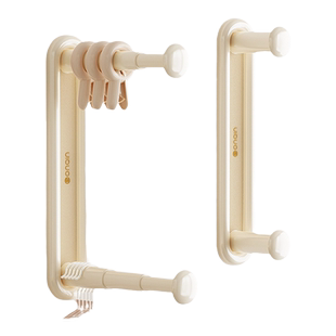 百草园阳台衣架收纳神器挂衣架墙壁免打孔置物架家用晾衣架收纳架