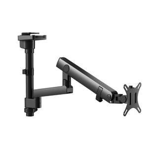 北弧双屏倒装显示器笔记本电脑支架免打孔机械增高悬臂托架E350pd