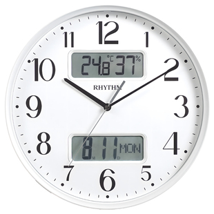 RHYTHM丽声家用餐厅挂钟2026新款轻奢高级感ins风石英钟免打孔钟
