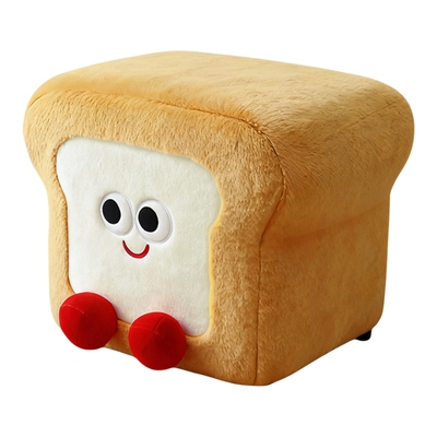 【天猫新品推荐】吐司毛绒换鞋凳