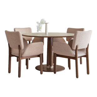 梵几山脊线|拢云环抱餐椅轻奢实木扶手餐椅书桌椅学习椅