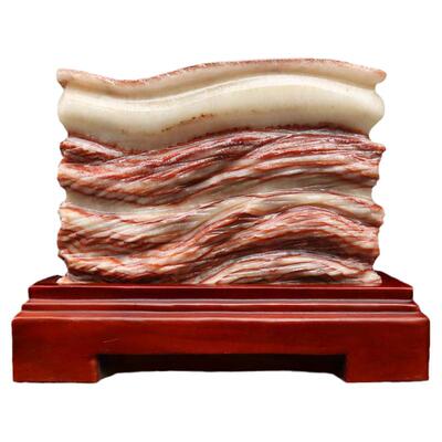 广西然腊肉五花肉石猪肉柳州红烧肉石天肉摆件24*19*6cm4400g