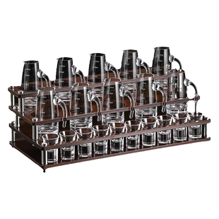 白酒杯分酒器二两套装玻璃白酒家用中国风三钱子弹杯高档高端酒具