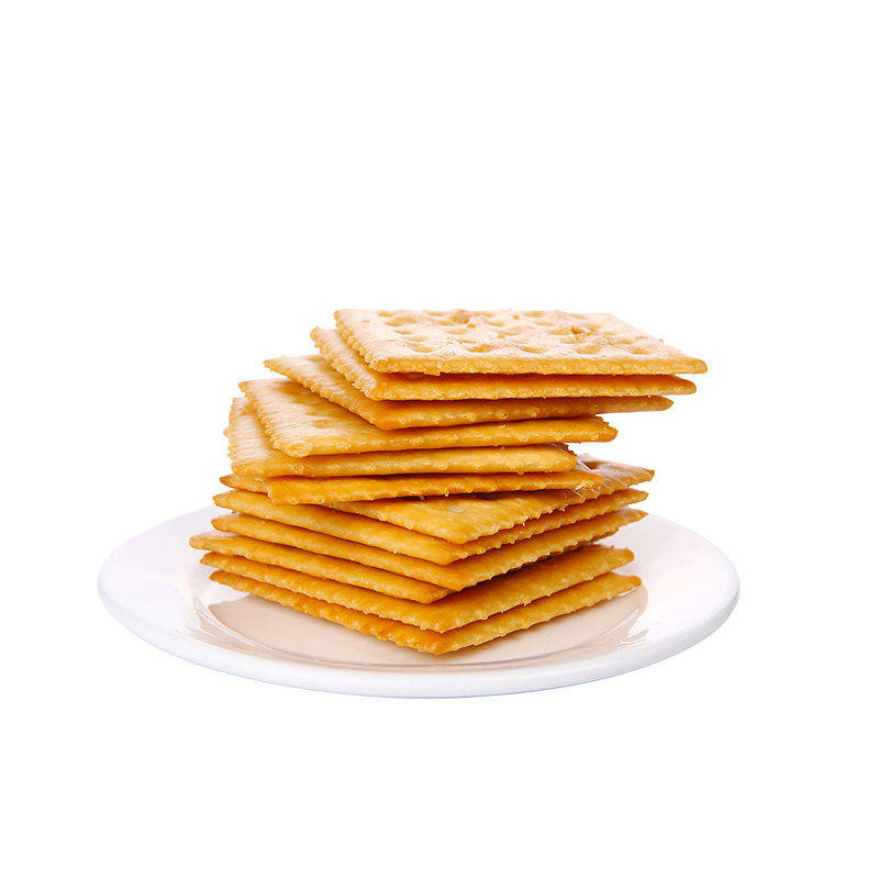 新乐福排骨味苏打饼干无糖精咸味香葱2500g整箱批发零食大礼包