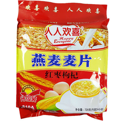 人人欢喜牛奶加钙红枣枸杞燕麦片