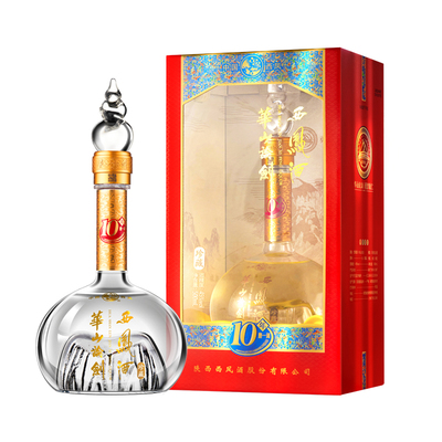【官方正品】华山论剑西凤酒45度10年凤香白酒粮食宴请送礼500ml