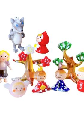 现货日本进口玻璃细工台面松树