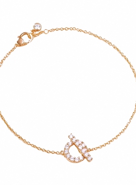 小Q手链女猪鼻子镀18K玫瑰金