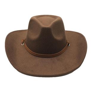 棕色西部牛仔帽男士女士爵士礼帽欧美徒步户外骑士帽 Cowboy Hat