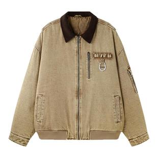 BJHG不计后果飞行夹克棉服外套男款冬季情侣工装外套防寒服棉衣女