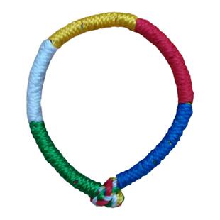 拉萨祝福修行人手工编织制作编制五色金刚绳手串手链专请直邮