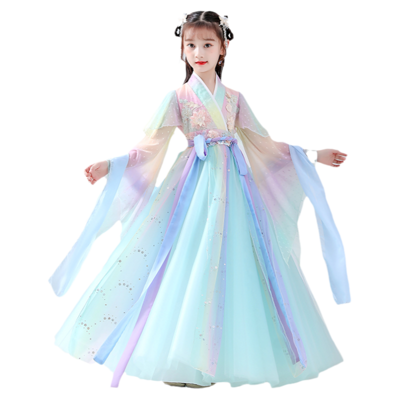 汉服超仙春秋装小女孩古风襦裙