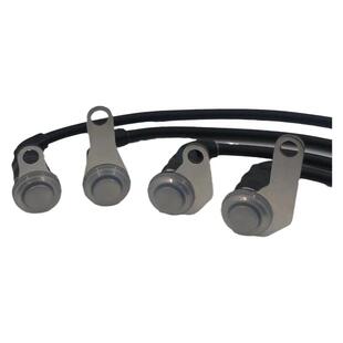 电动摩托车改装防水金属射灯开关带光圈后视镜加装按钮总成