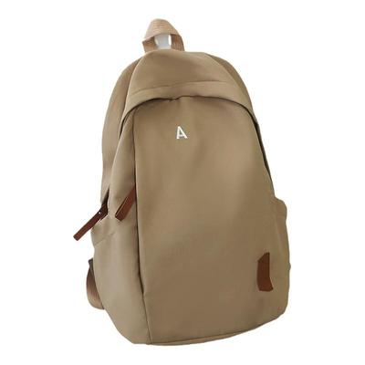 高中生书包男生大学生黑色电脑双肩包女高级感纯色旅行背包大容量