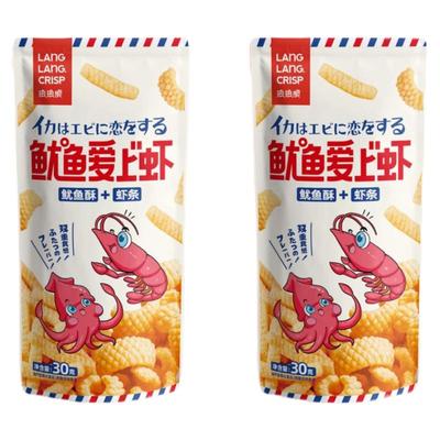 琅琅脆鱿鱼爱上网红同款整箱虾条