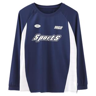 胖男童t恤长袖2025新款早秋薄款青少年初中生大男孩运动速干衣潮