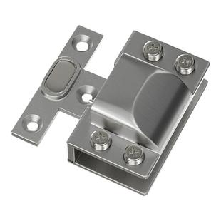 304不锈钢缓冲玻璃铰链免打孔合页酒柜展示柜宠物柜玻璃门夹阻尼