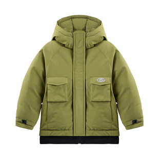 EBAER儿童防水棉服2025新款冬男童加厚棉袄外套女童保暖连帽棉衣