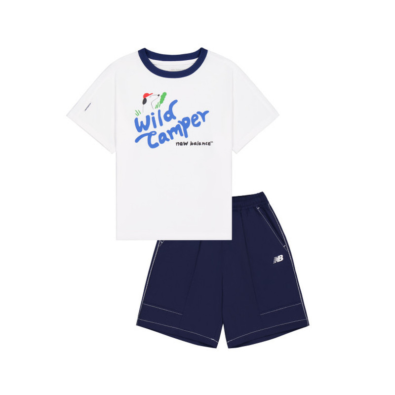 【凉感 防泼水】Newbalance 官方童装 4-14岁儿童夏季两件套套装