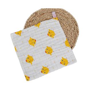 5条装纯棉小方巾6层手帕婴儿童毛巾六层纱布口水巾擦吸水手巾面巾