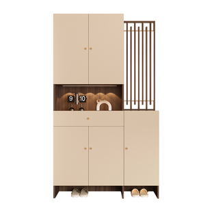 新中式复古风玄关柜鞋柜一体入户正对门屏风隔断柜家用客厅储物柜