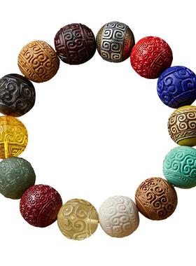 多宝手串男女多彩回纹珠手链