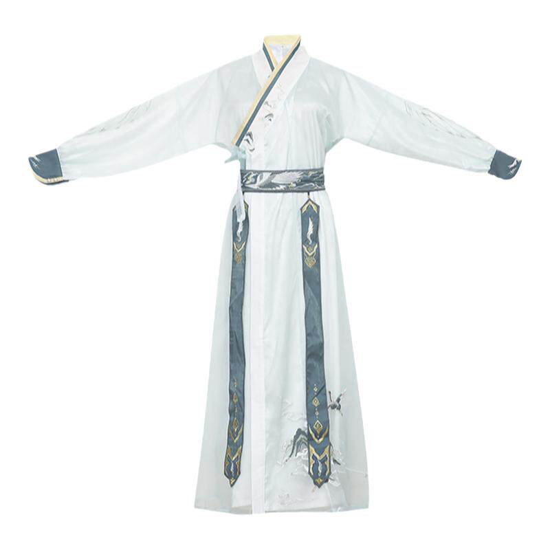 魏晋风交领春季汉服男女同款刺绣武侠剑客古风日常演出古装全套
