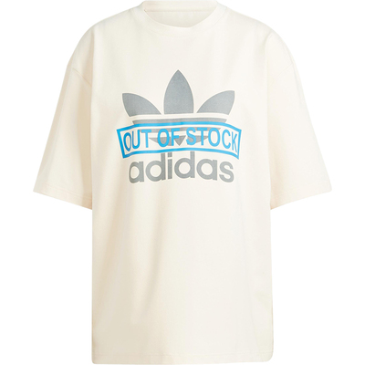 Adidas/阿迪达斯正品三叶草女士针织宽松经典圆领休闲短袖IU4760