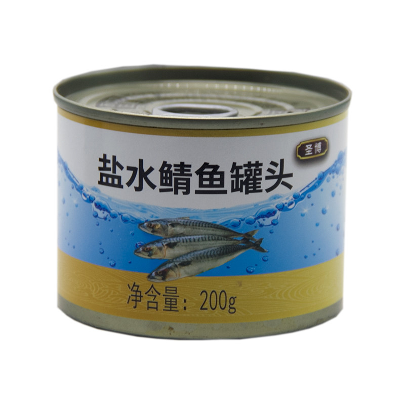 圣博即食盐水鲭鱼罐头200G
