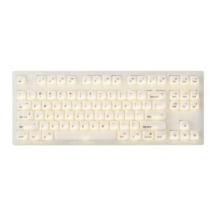 腹灵MK870pro羊脂玉三模无线蓝牙客制化女生机械键盘游戏电竞办公