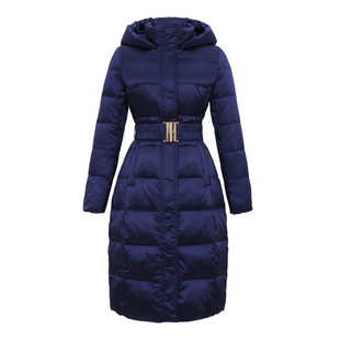 断码清仓欧洲站高端奢华大牌修身收腰加厚中长款羽绒服女过膝冬装