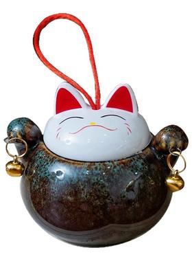 招财猫陶瓷装饰摆件中式家用